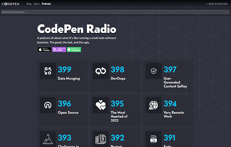 Podcast cover of CodePen Radio