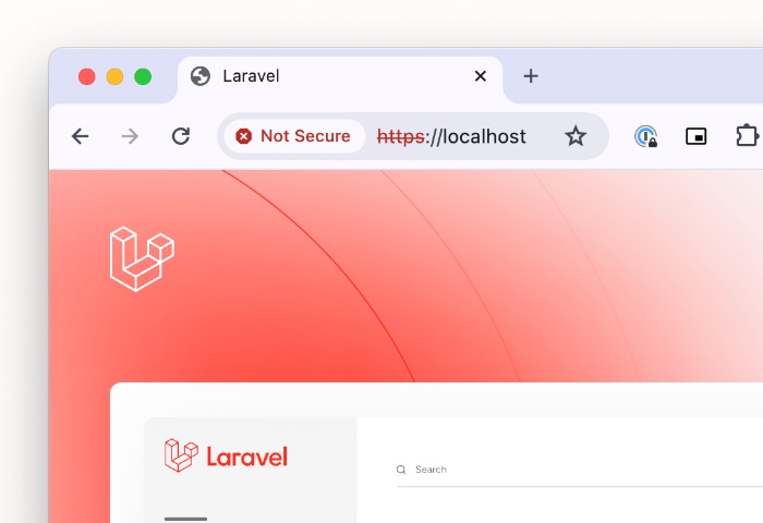 Laravel app running